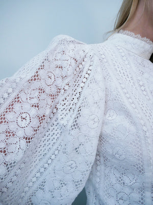 Laura Ashley 1970's lace Edwardian style blouse