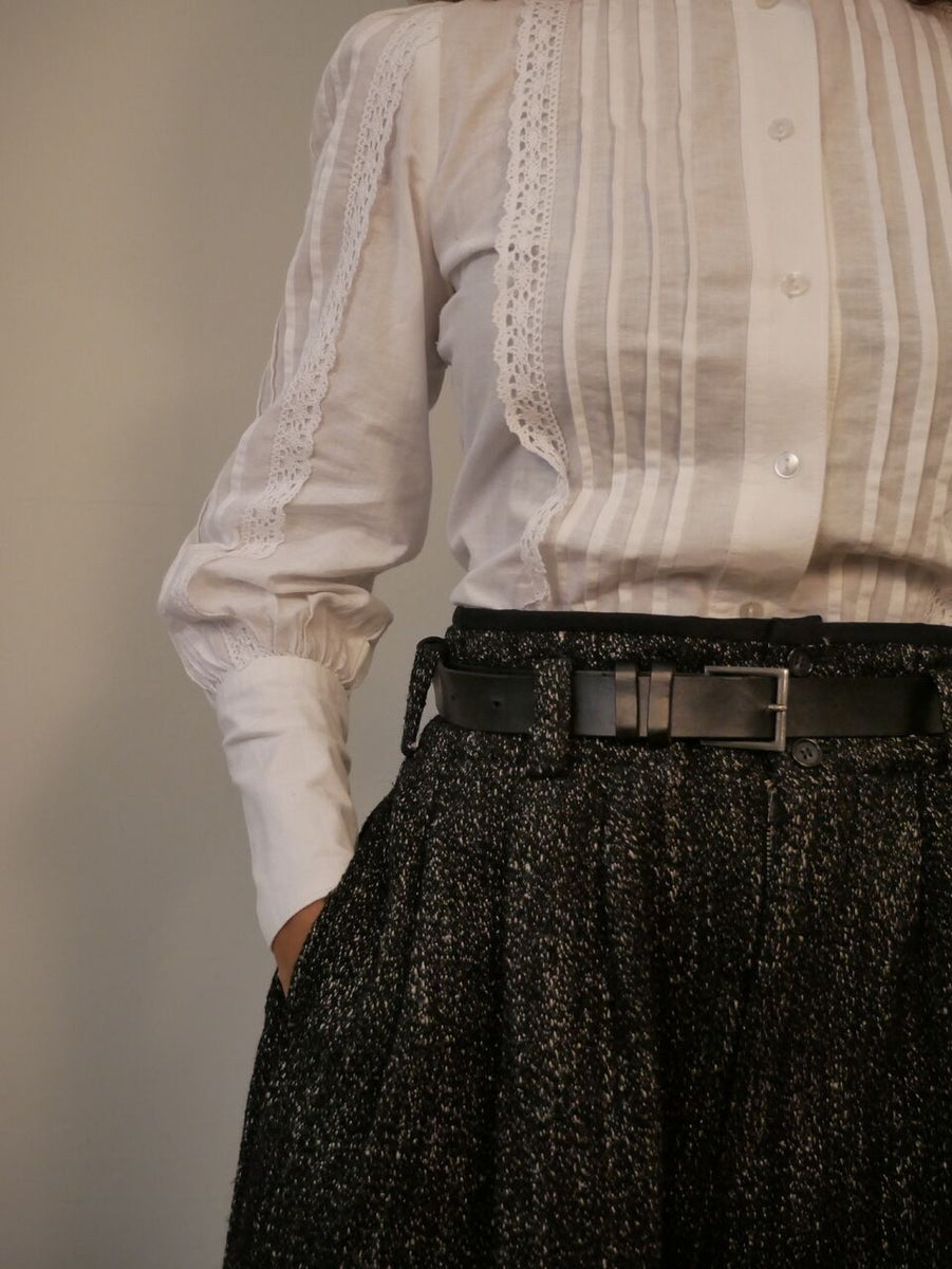 シェリエ Handmade stitch wool culottes シェリエ Handmade stitch wool culottes（Simply Stitched with