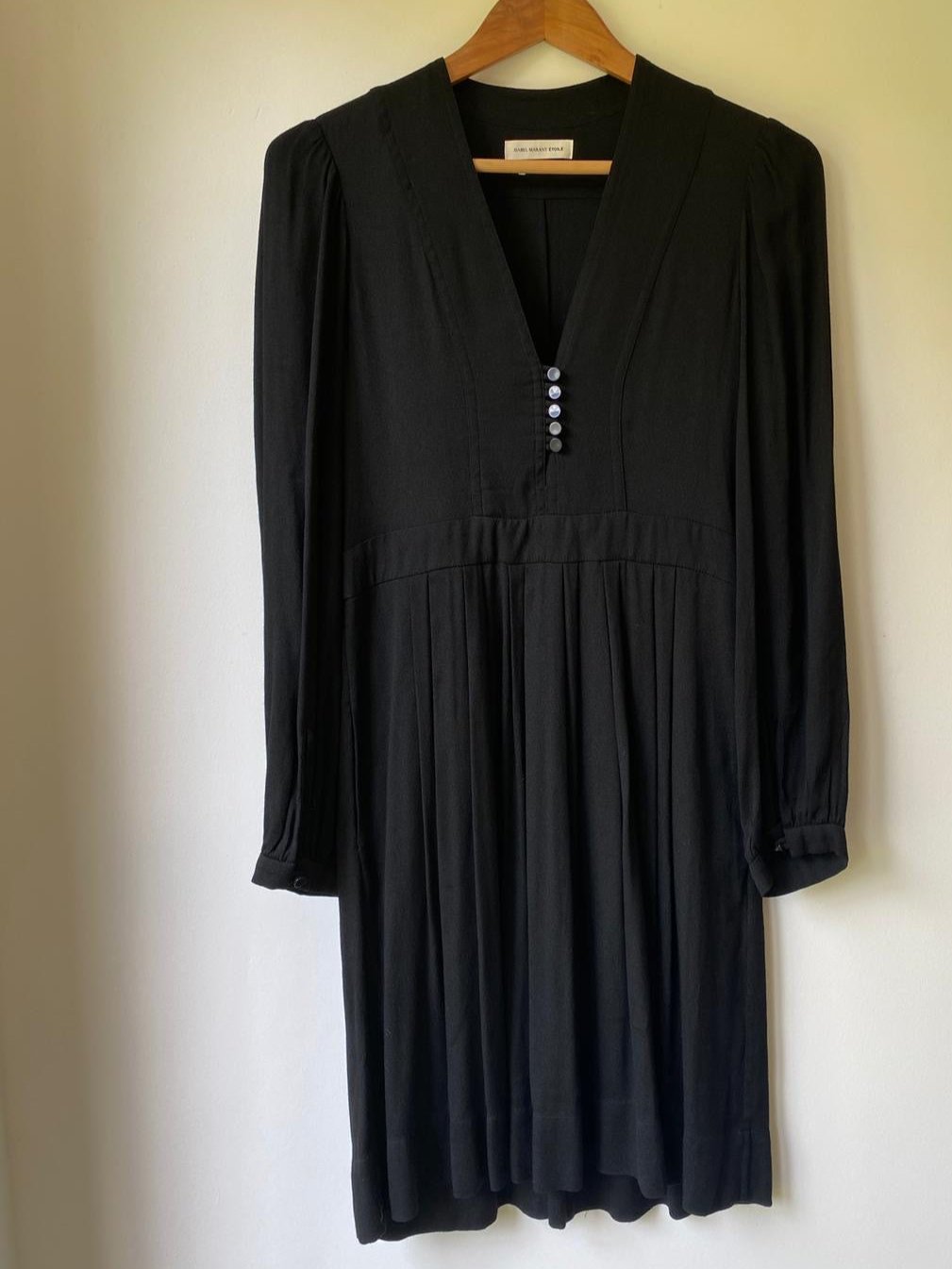 Isabel Marant crepe dress in black UK 8