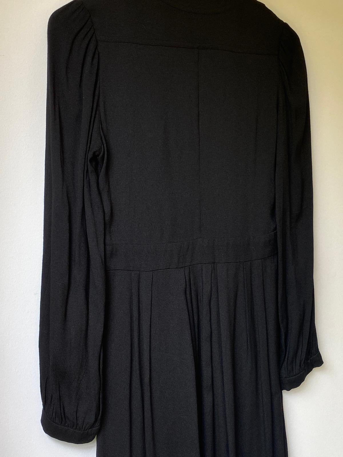 Isabel Marant crepe dress in black UK 8