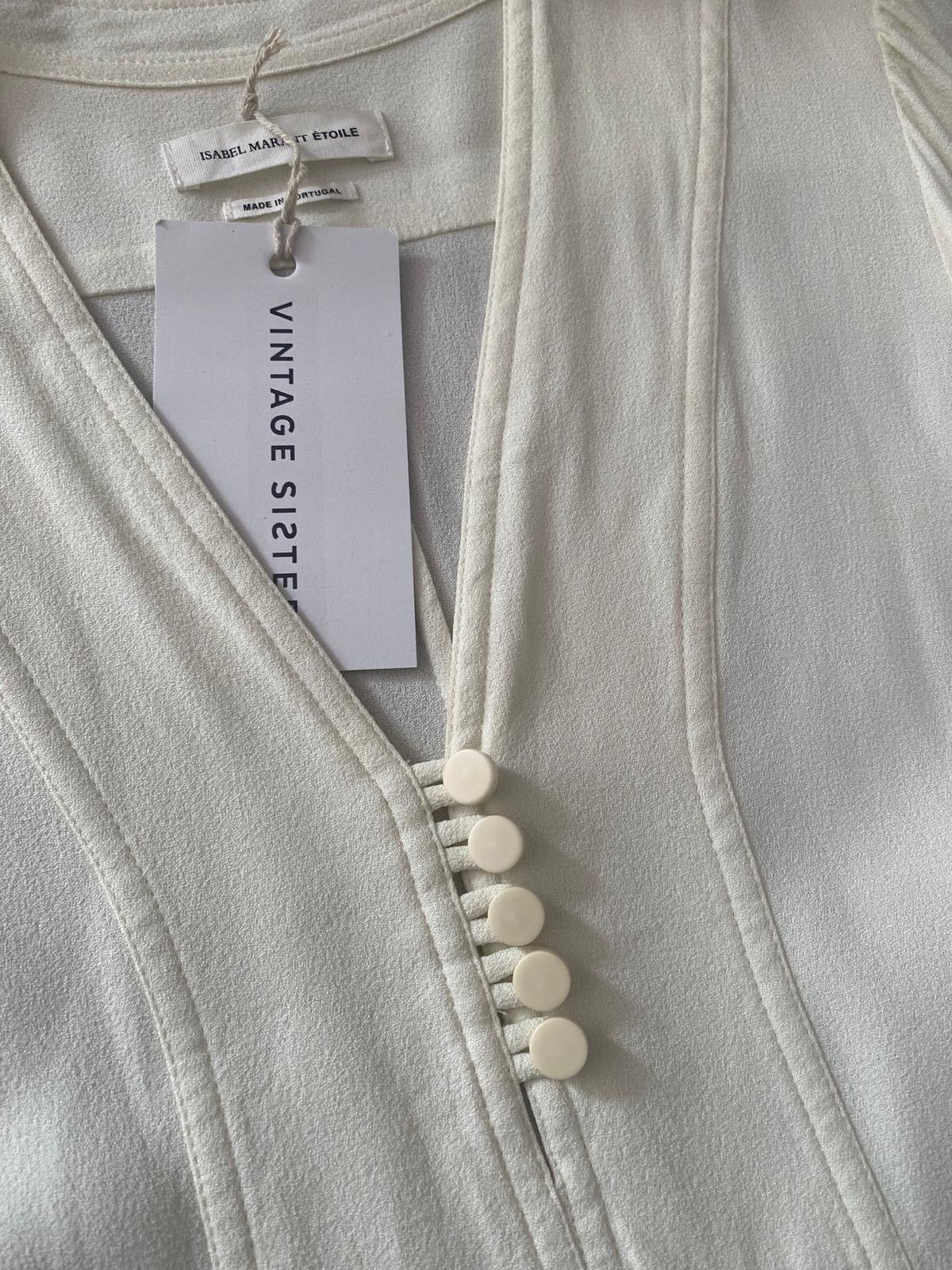 Isabel Marant crepe dress in ivory UK 8