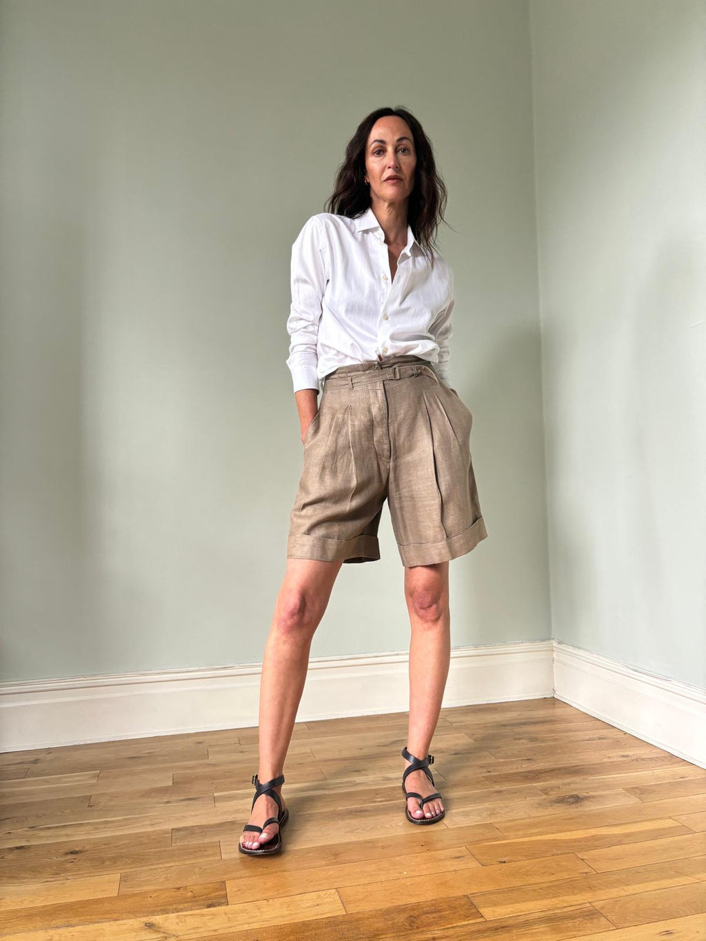 TOFFS vintage linen safari shorts