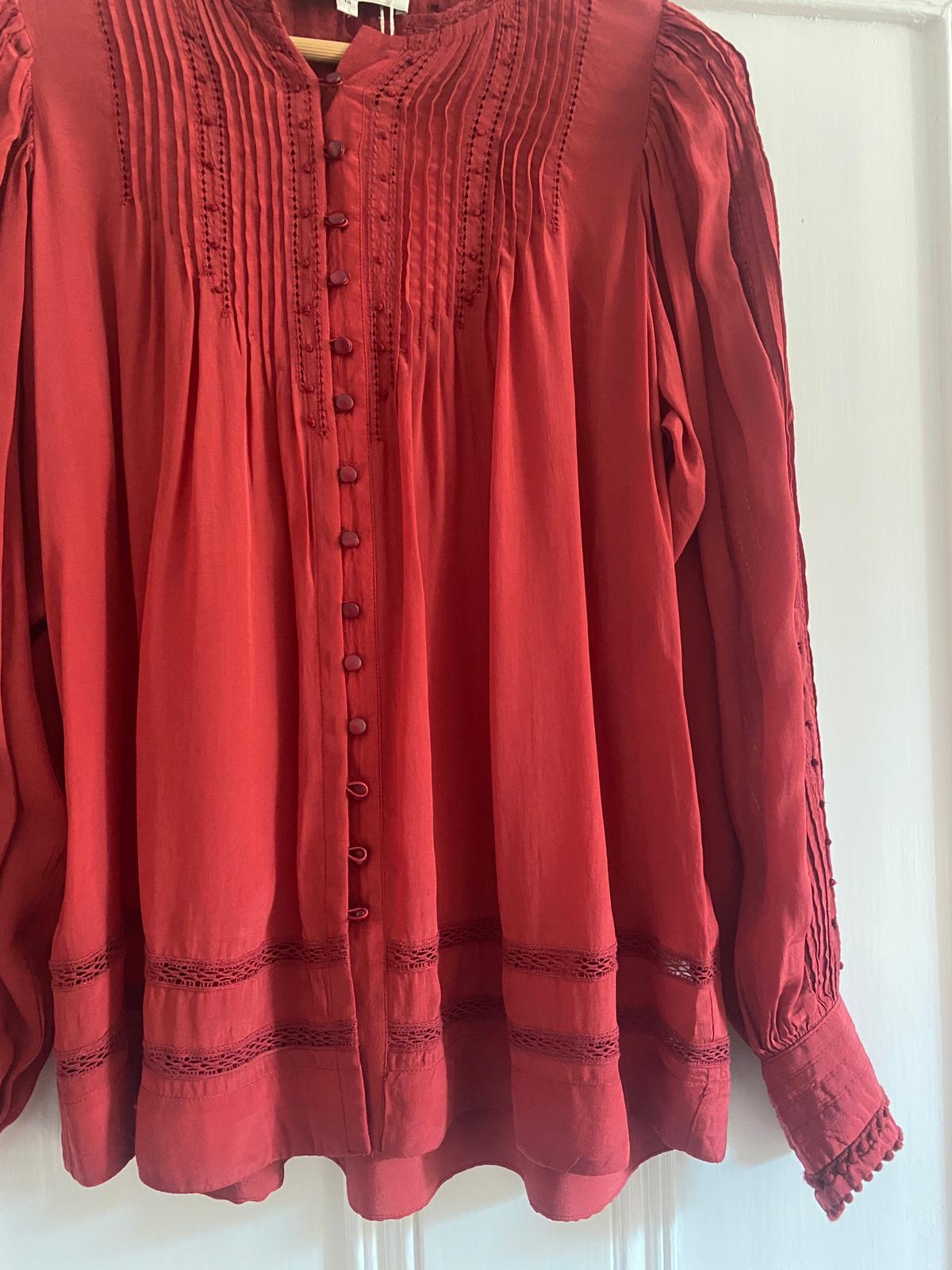 SEA New York red blouse UK12-14