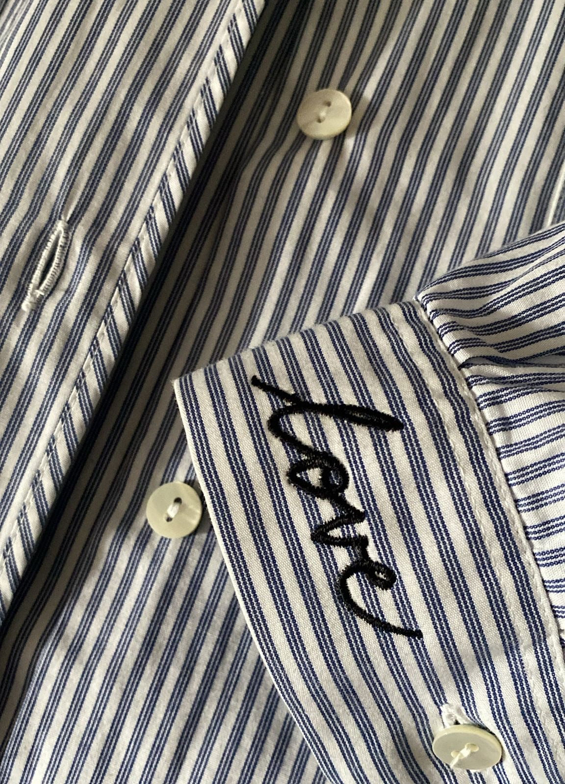 Vintage cotton stripe LOVE shirt 86