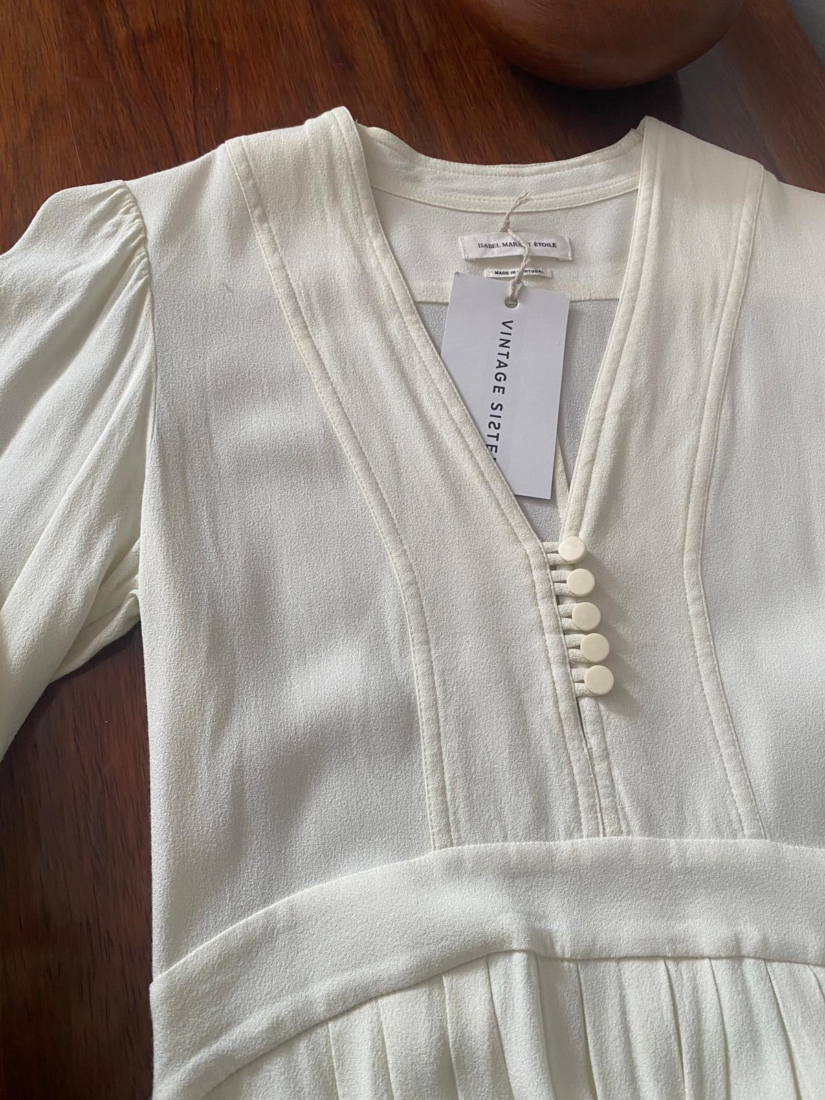 Isabel Marant crepe dress in ivory UK 8