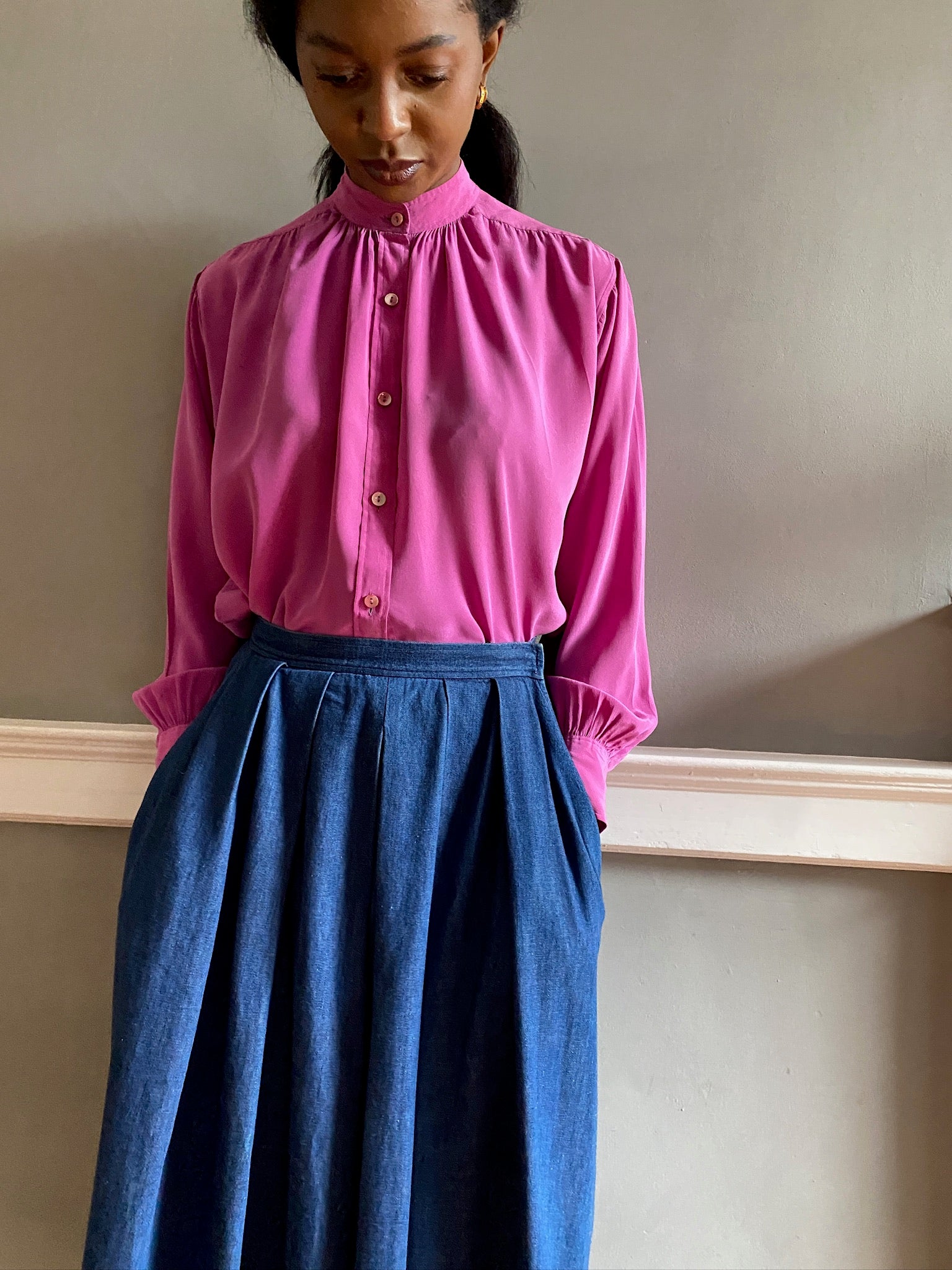Vintage Yves Saint Laurent silk blouse