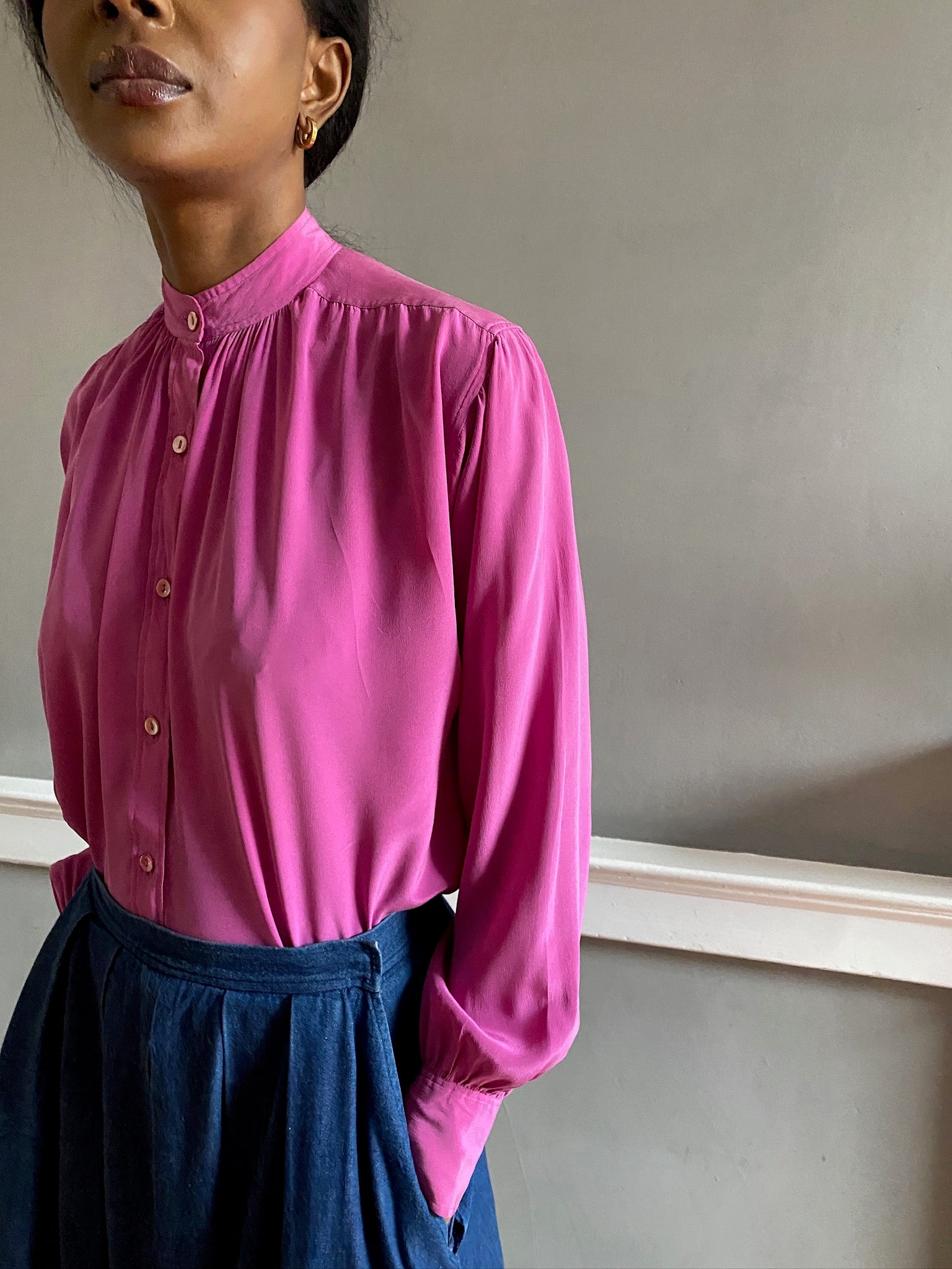Vintage Yves Saint Laurent silk blouse