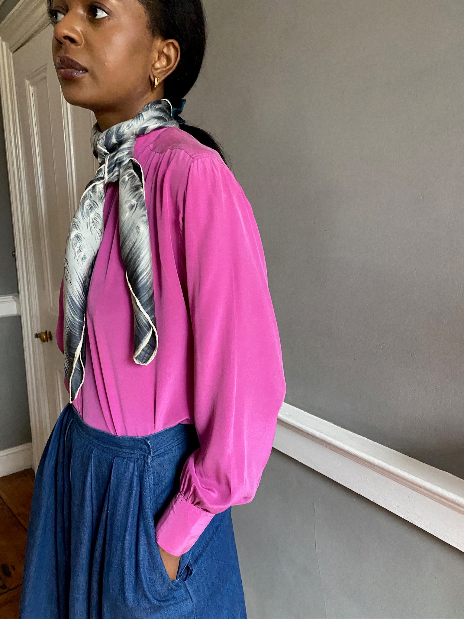 Vintage Yves Saint Laurent silk blouse