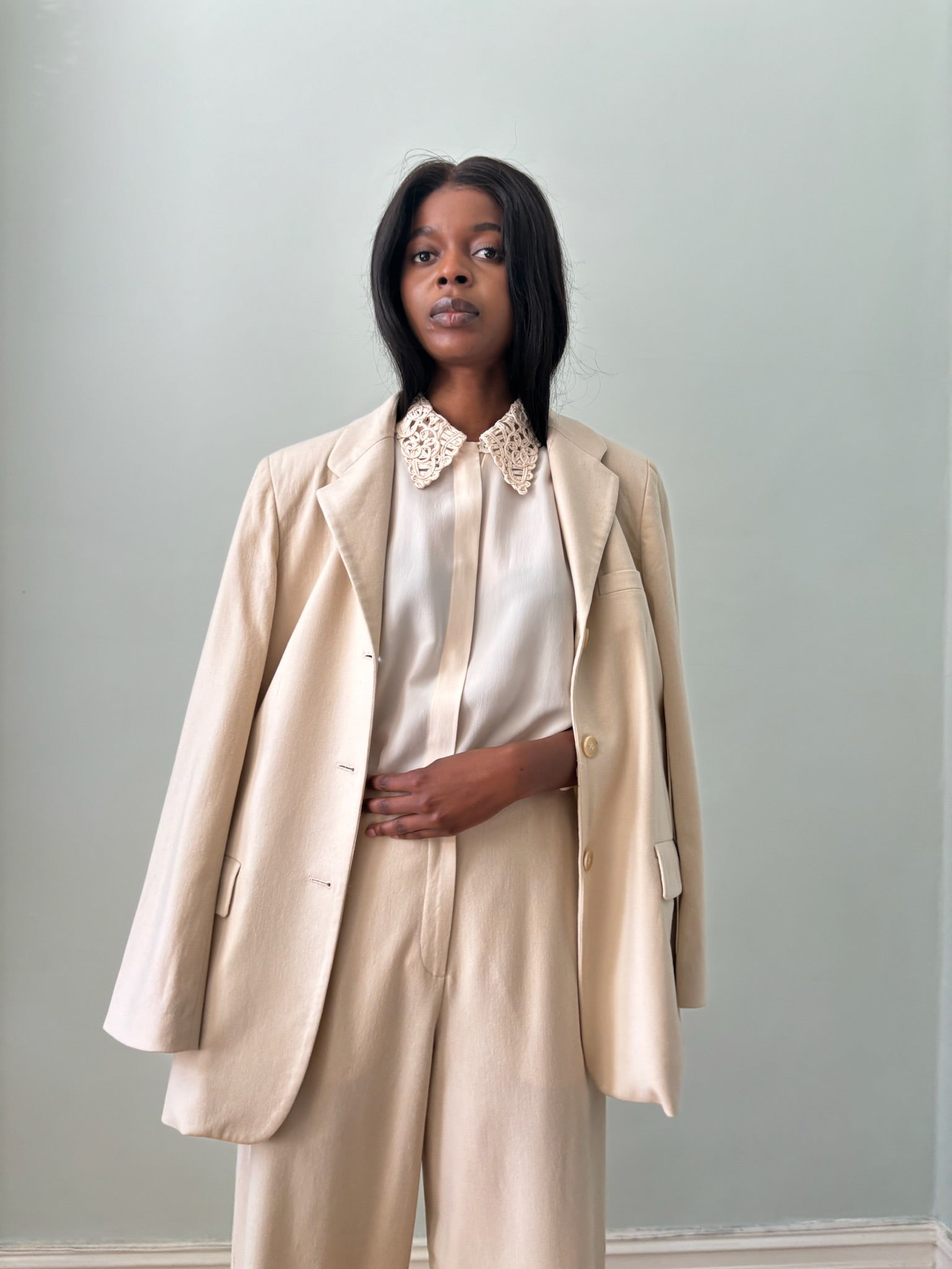 Vintage Nicole Farhi wool cashmere suit