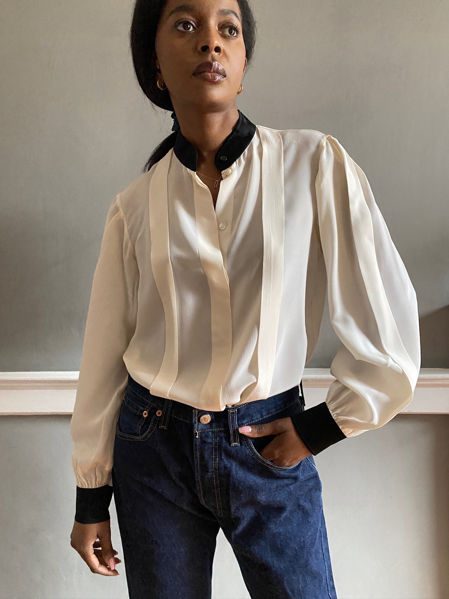 Vintage Yves Saint Laurent mono blouse