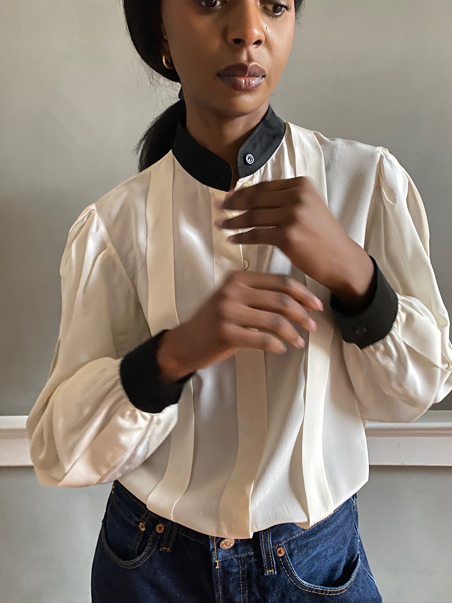 Vintage Yves Saint Laurent mono blouse