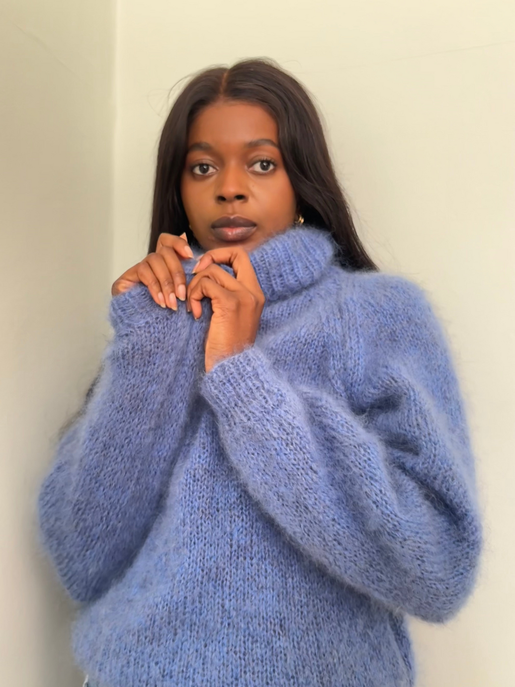 Vintage mohair roll neck knit