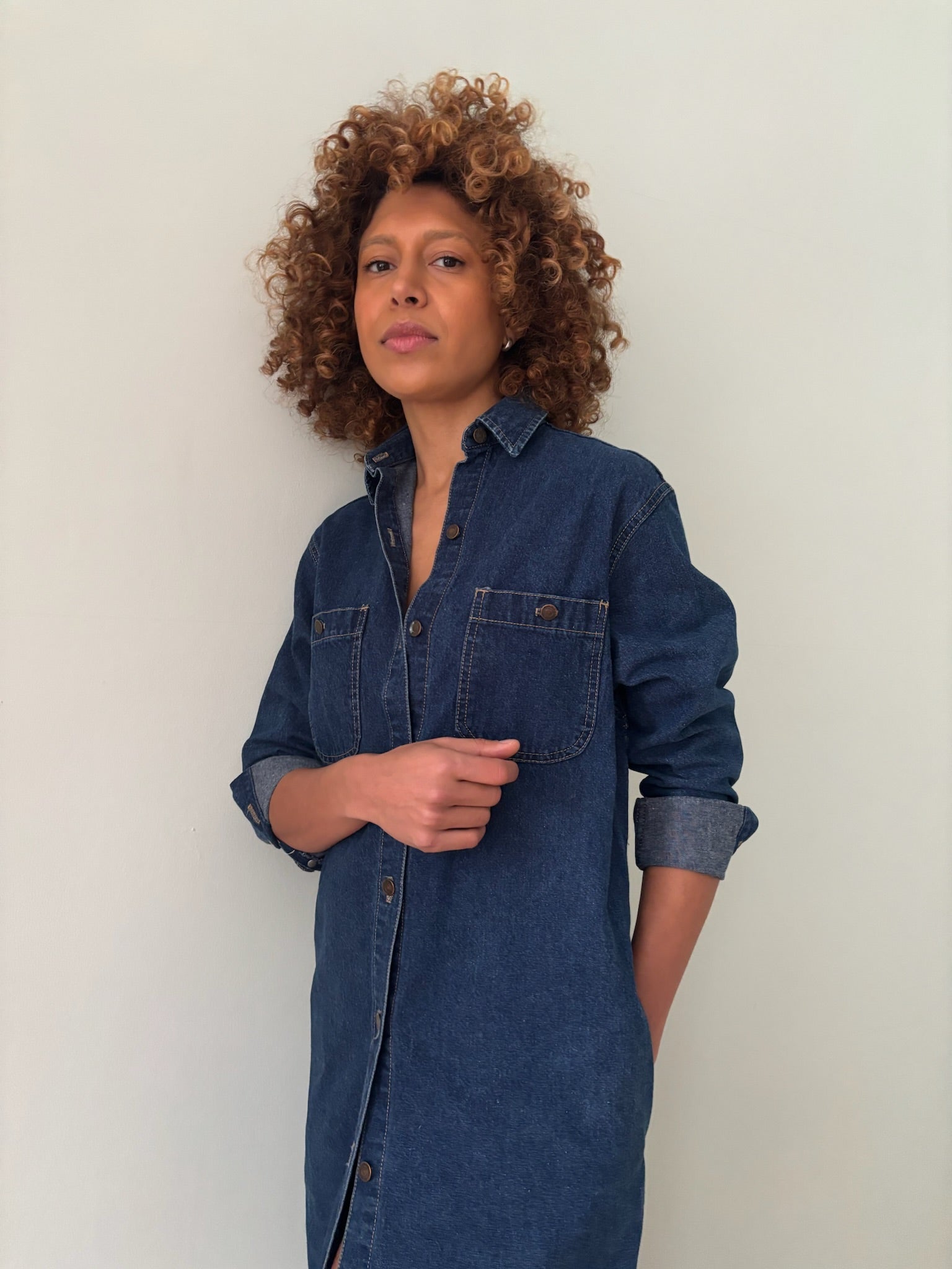 Vintage CK denim shirt dress