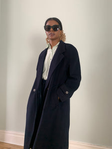 Vintage Peter Milano Navy wool coat