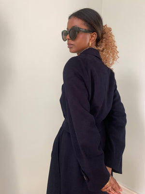 Vintage Peter Milano Navy wool coat