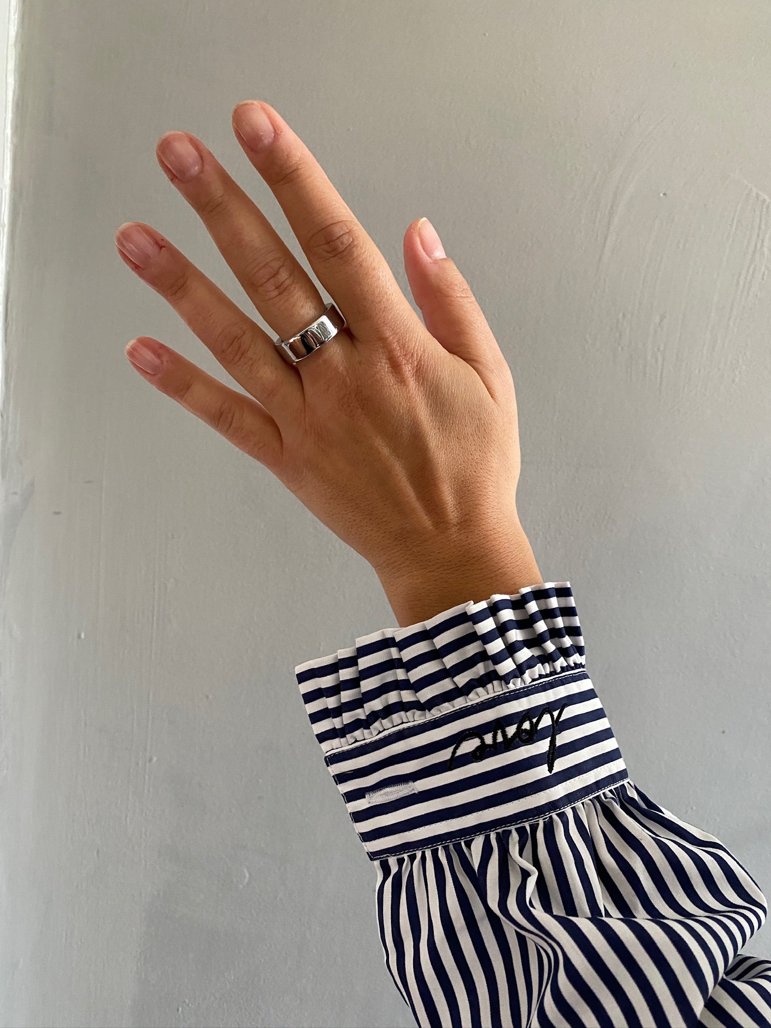 Vintage cotton stripe LOVE shirt 84