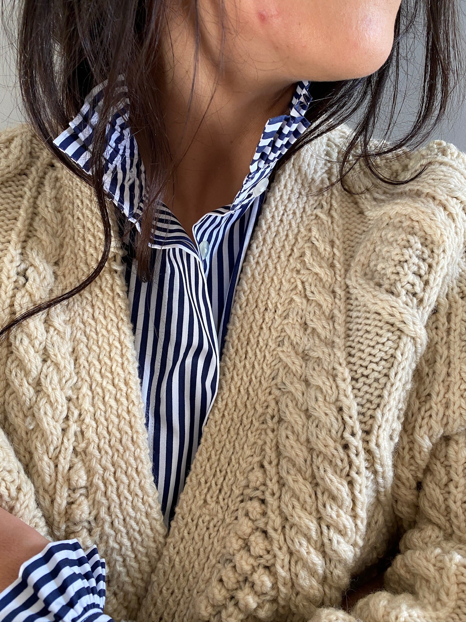 Vintage cotton stripe LOVE shirt 84