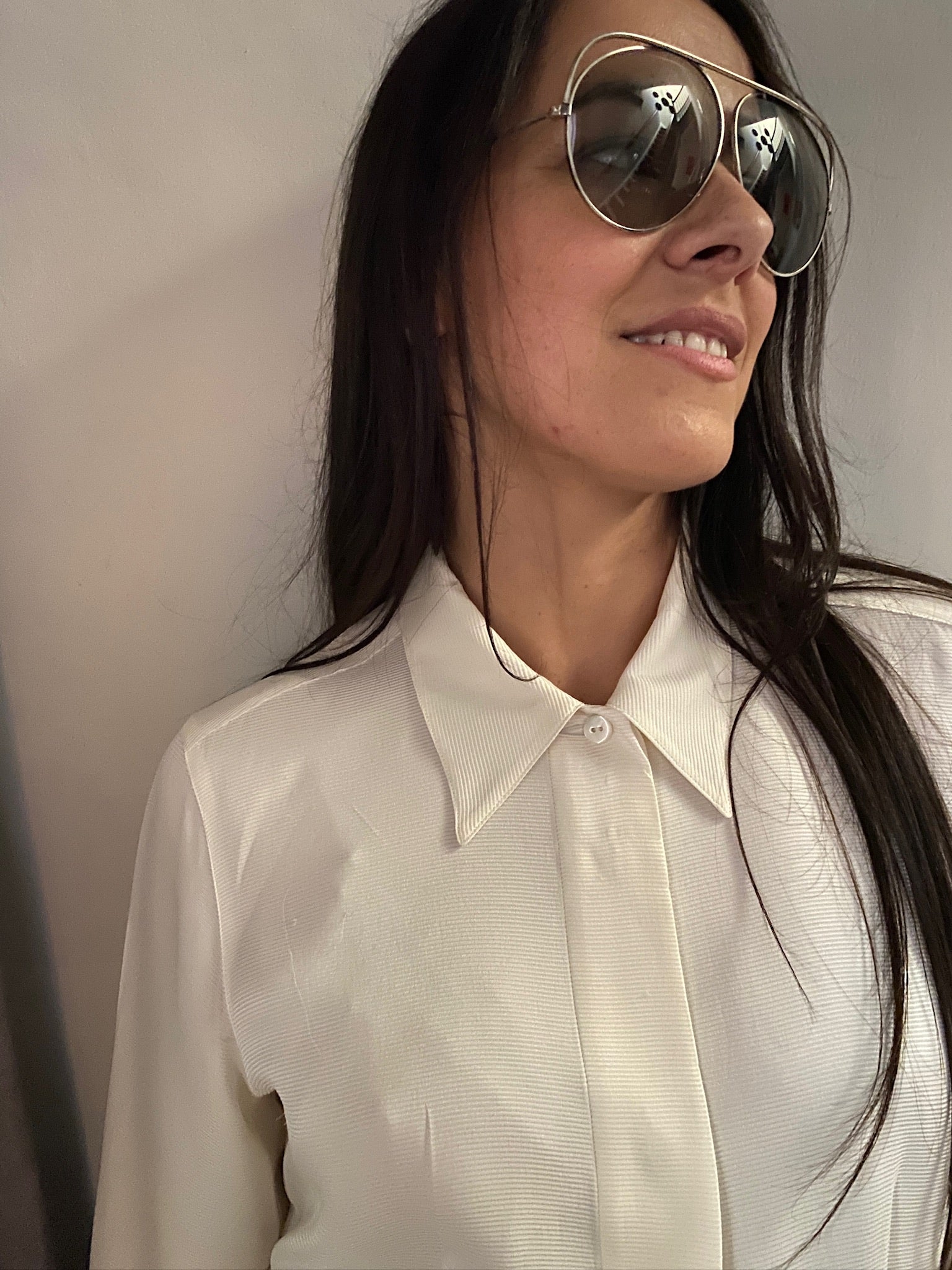 Vintage silk LOVE blouse 81