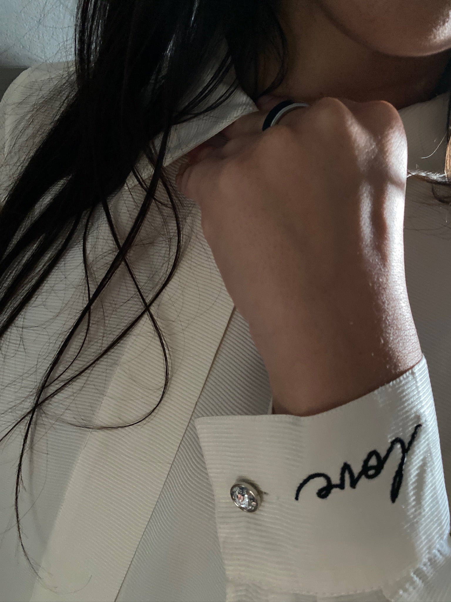 Vintage silk LOVE blouse 81