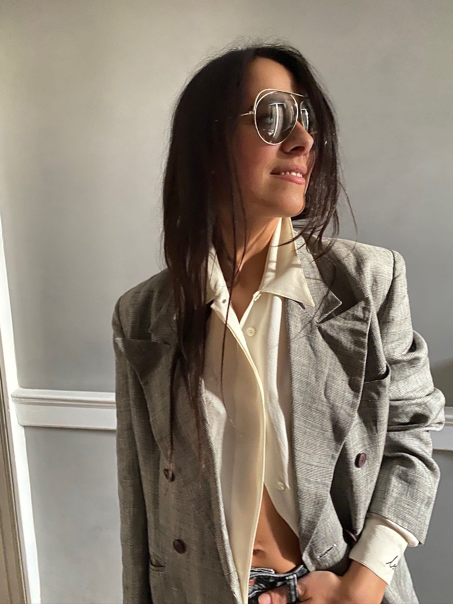 Vintage silk LOVE blouse 81