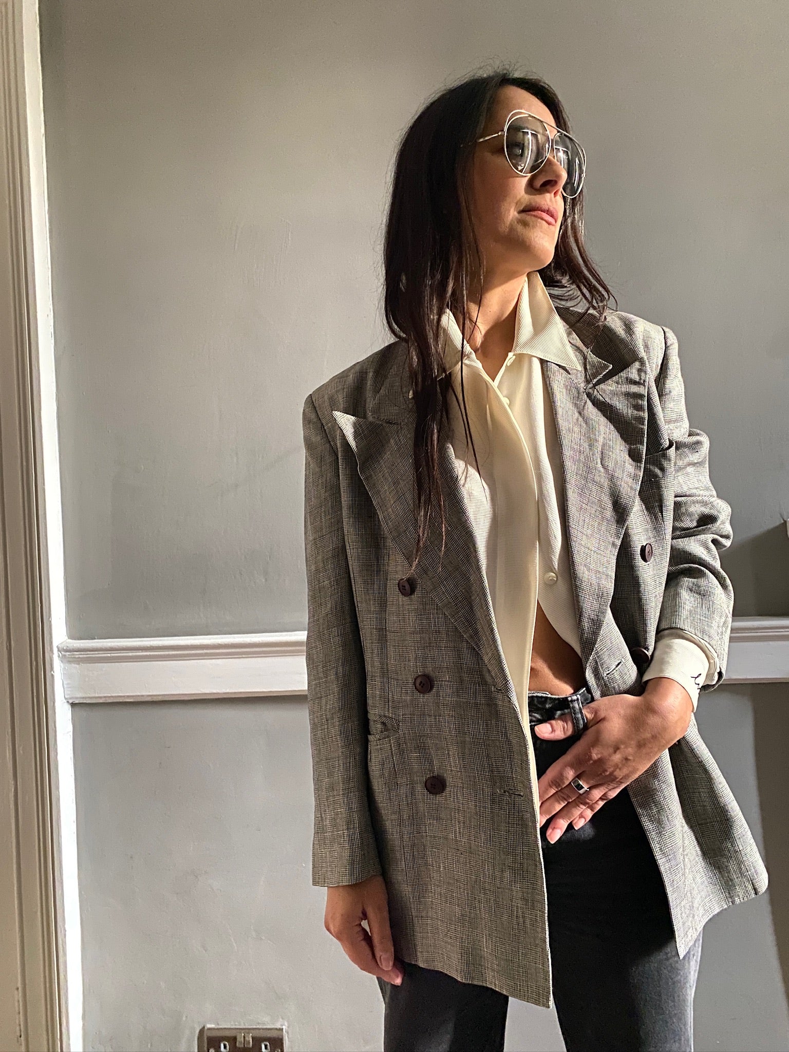 Vintage silk LOVE blouse 81