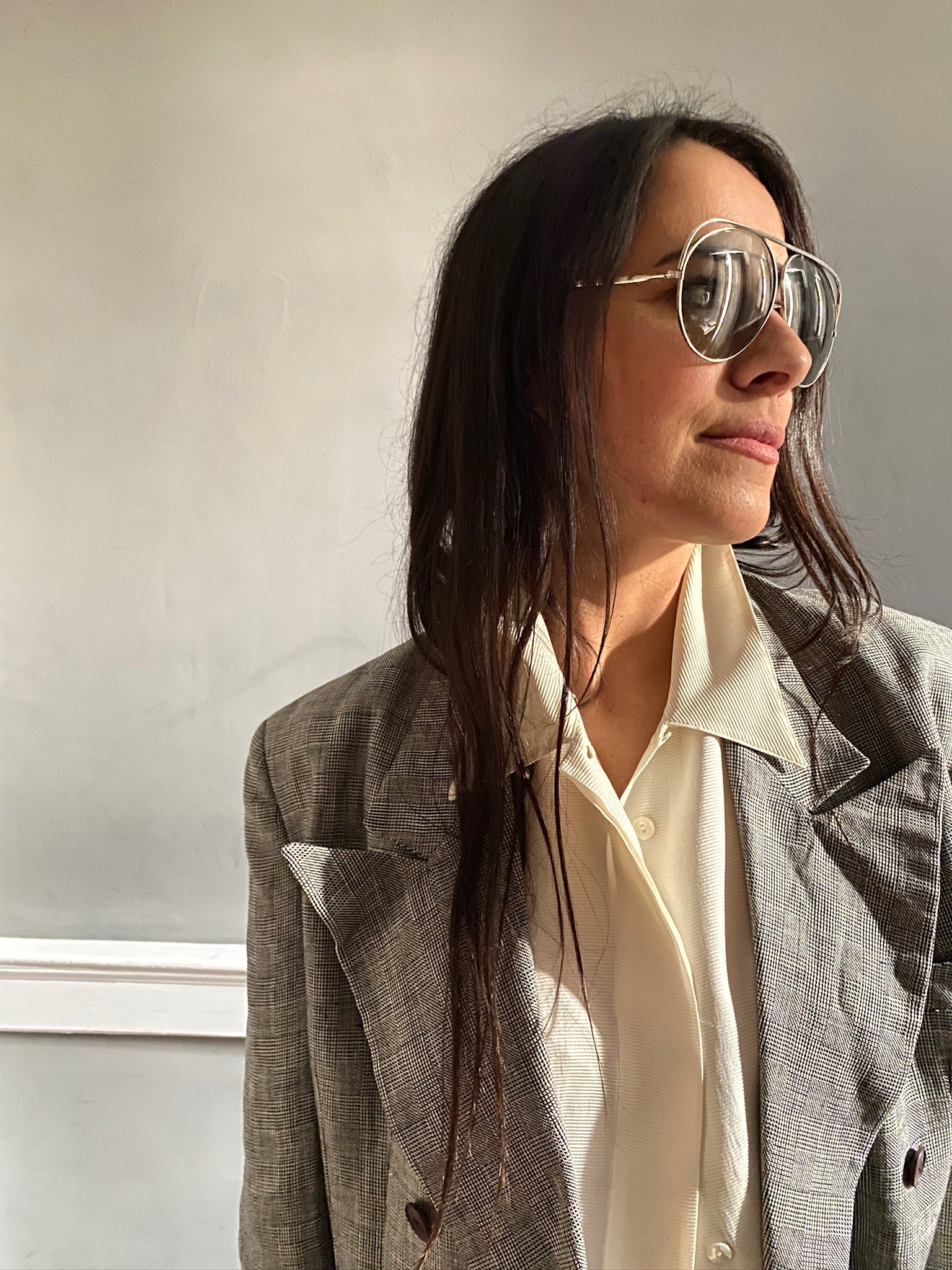 Vintage silk LOVE blouse 81