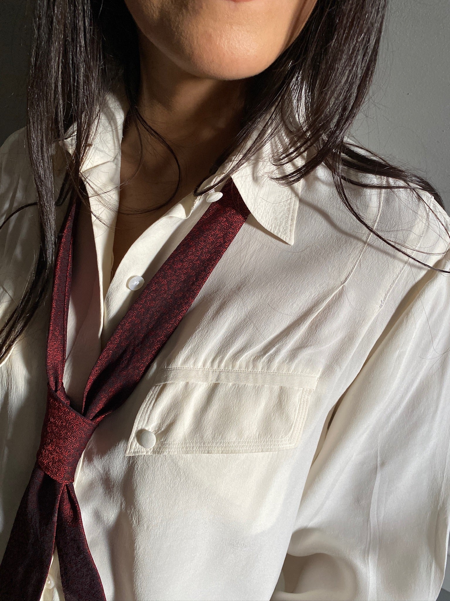 Vintage 1980s silk LOVE blouse 80