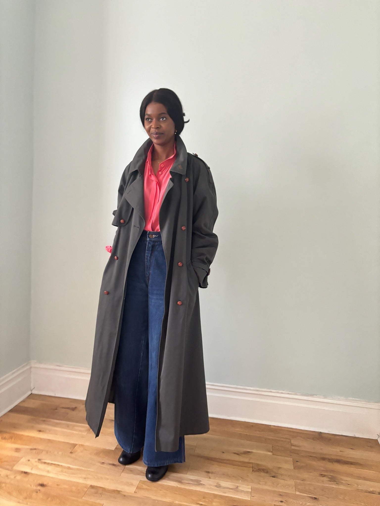 Vintage ENSIGN maxi trench coat