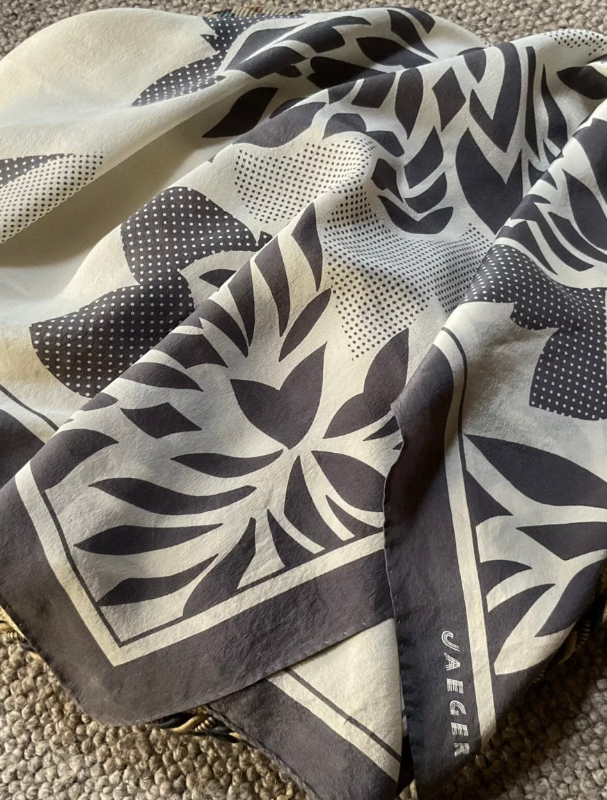 Vintage Jaeger silk headscarf
