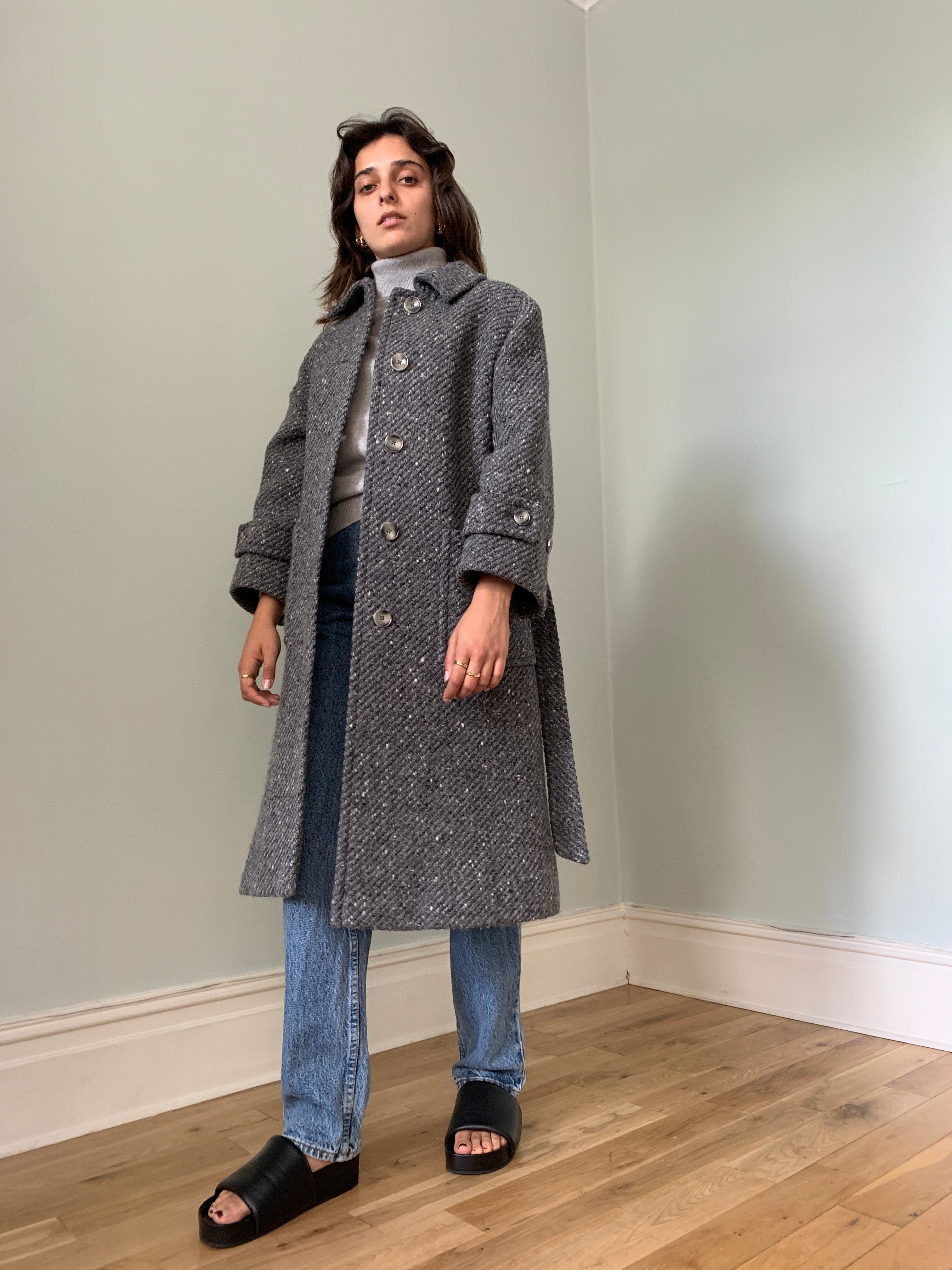 Vintage Aquascutum belted wool coat