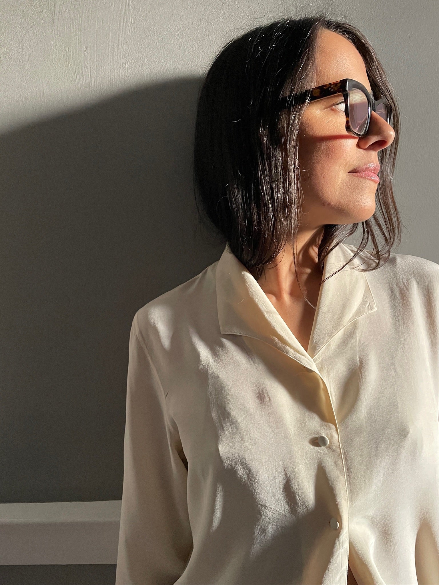 Vintage silk LOVE blouse 89