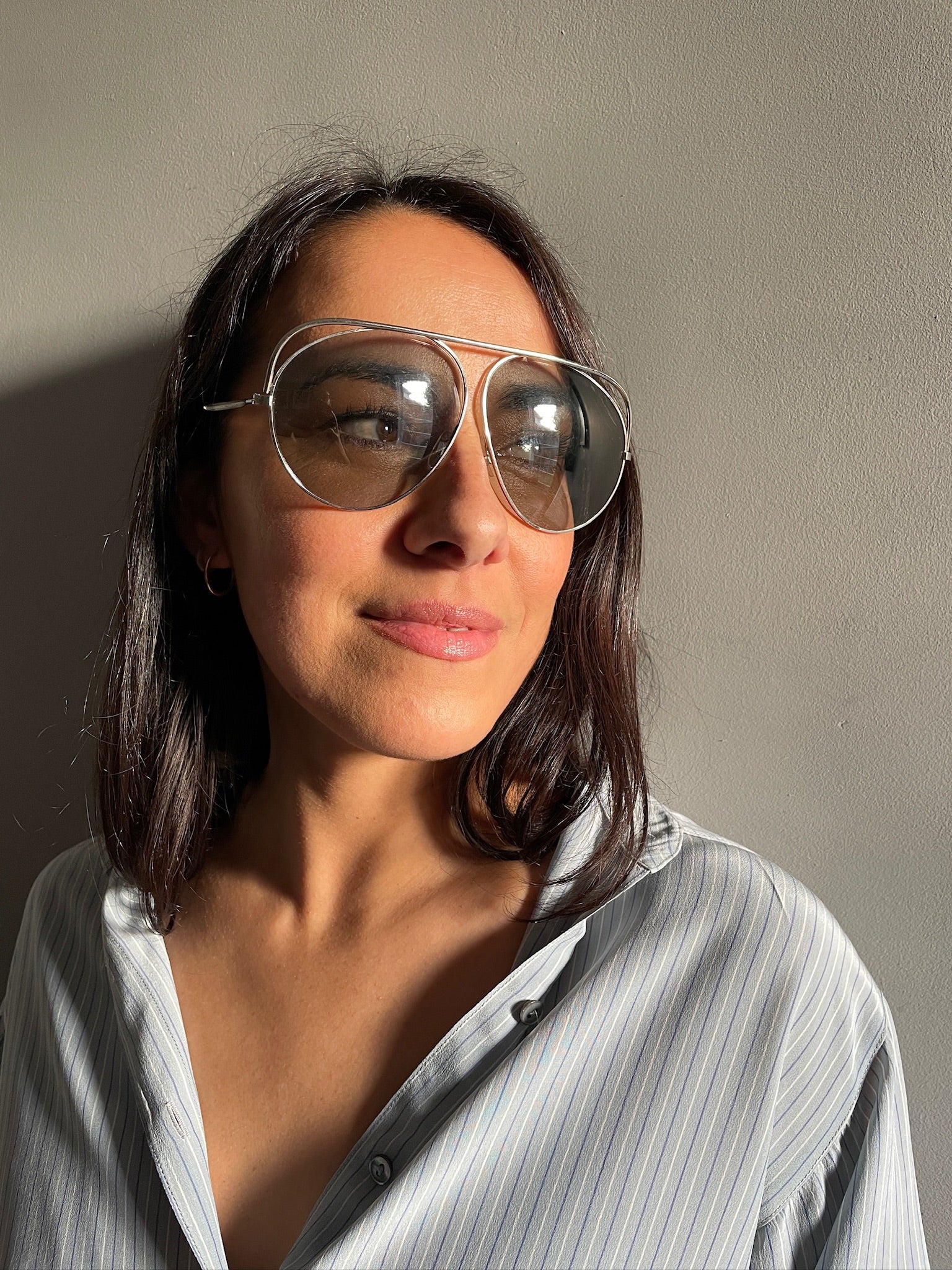 Beautiful Harrods silk stripe, LOVE blouse 88