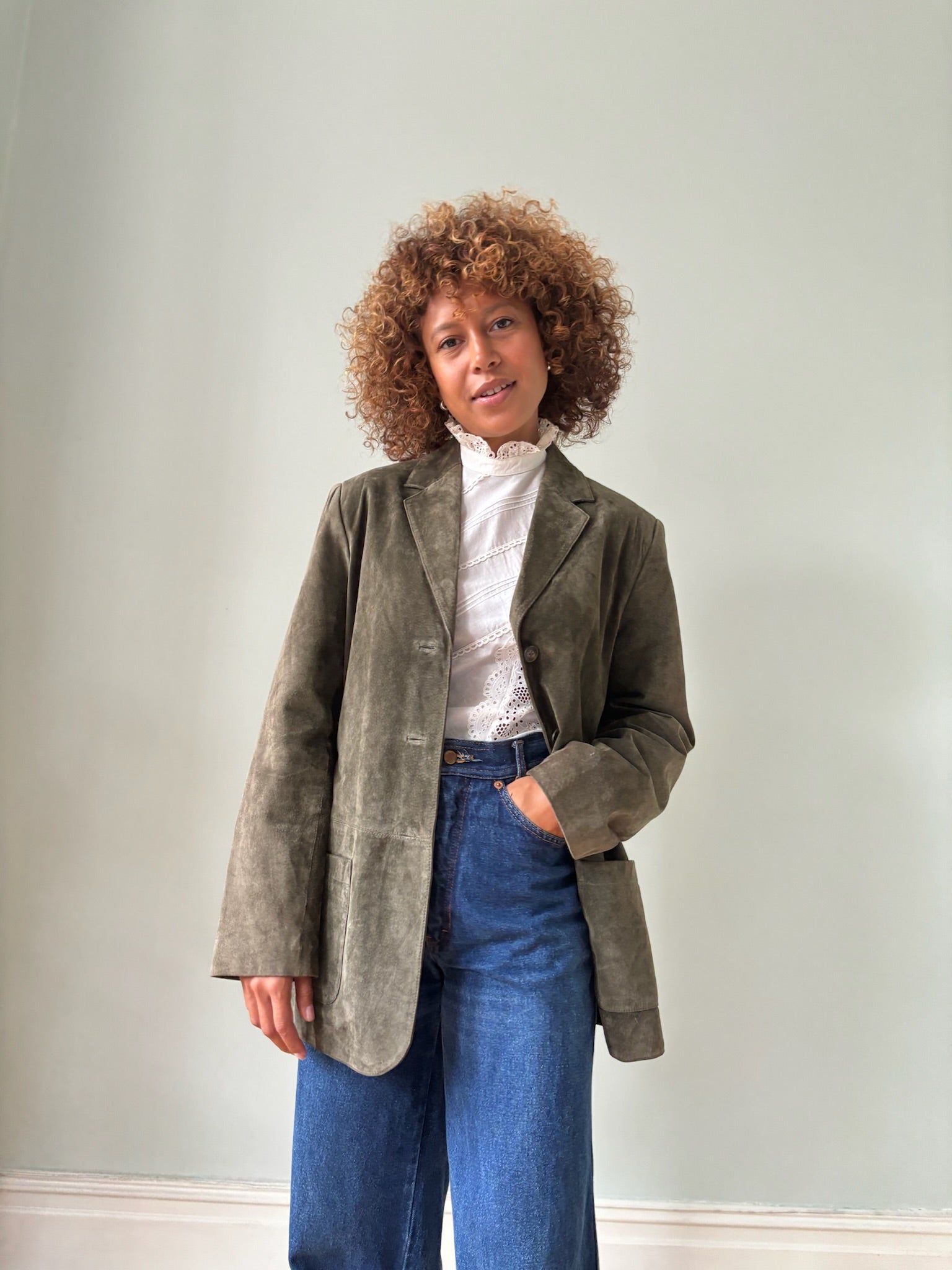 Vintage VALERIE STEVENS suede jacket UK10-12