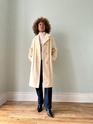 Beautiful mohair winter white coat