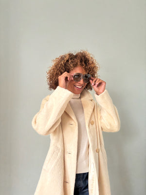 Beautiful mohair winter white coat