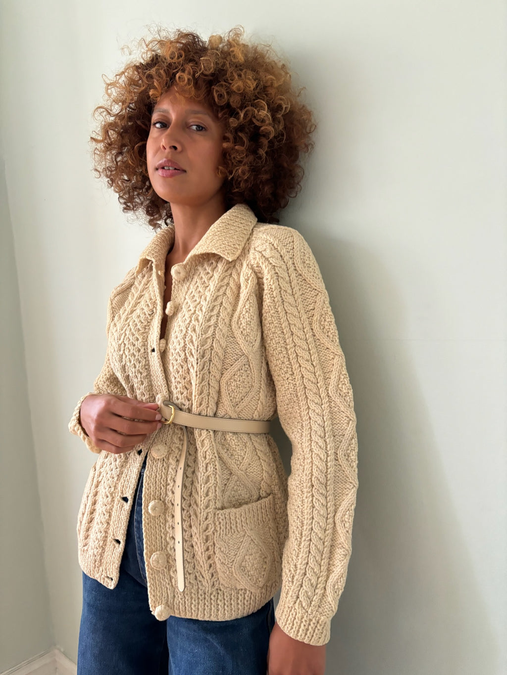 Caran vintage Aran cardigan