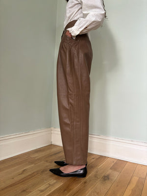 Vintage balloon leg leather trousers UK-10