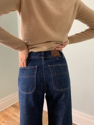 Pre-loved APC denim wide leg jeans W28"