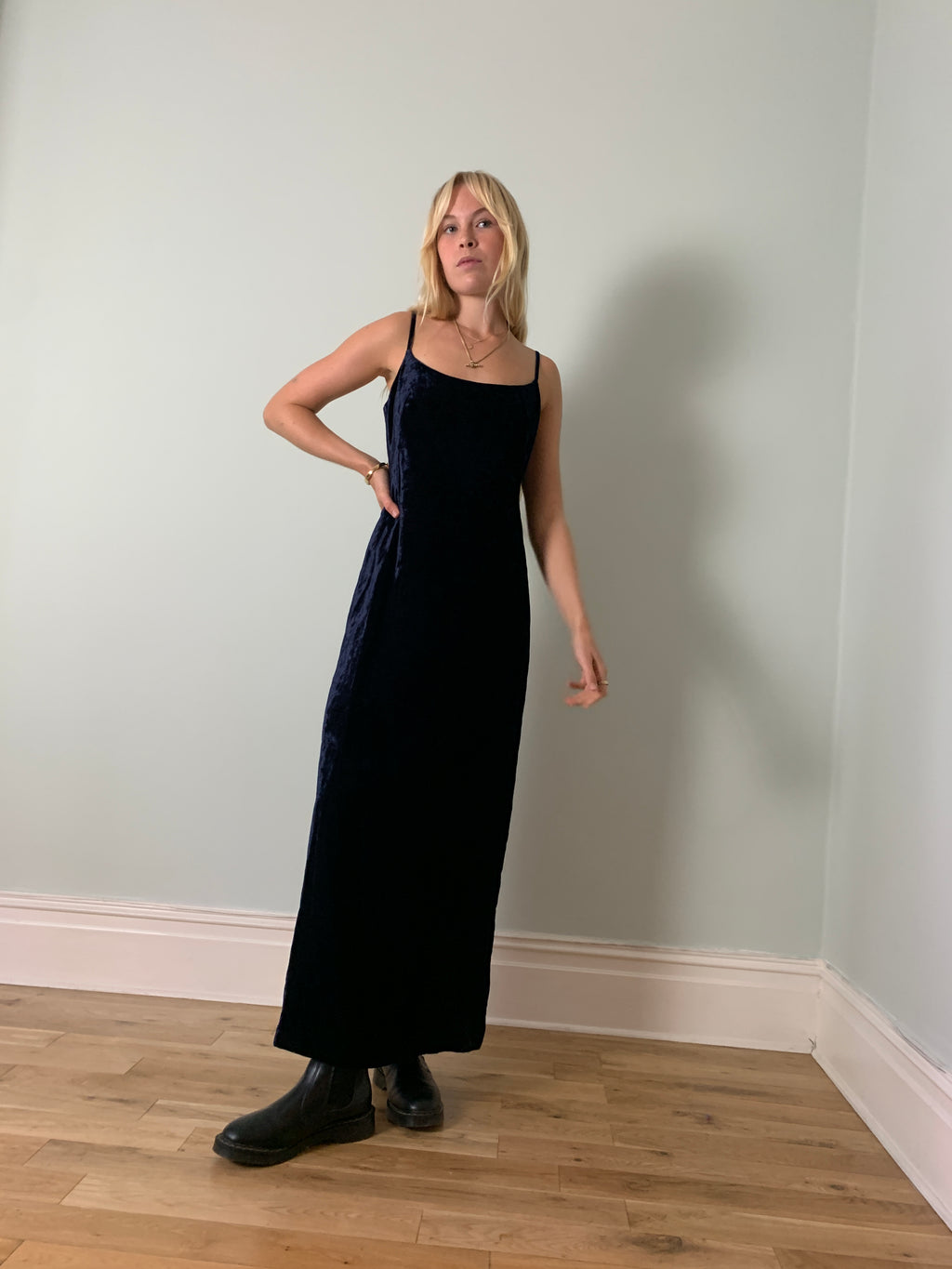 Vintage MAXMARA velvet slip dress