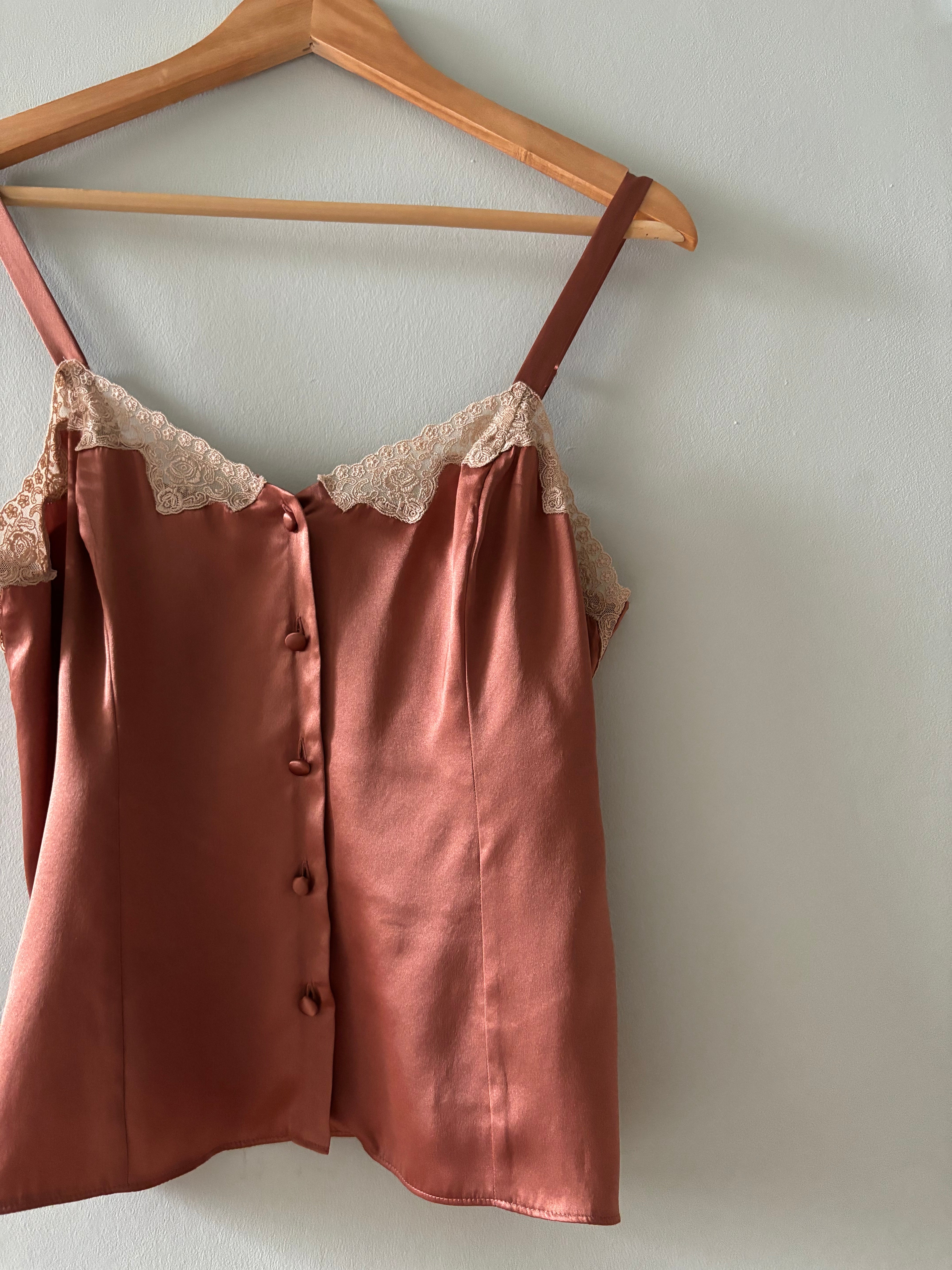 Vintage silk satin camisole UK8-10