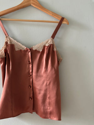 Vintage silk satin camisole UK8-10