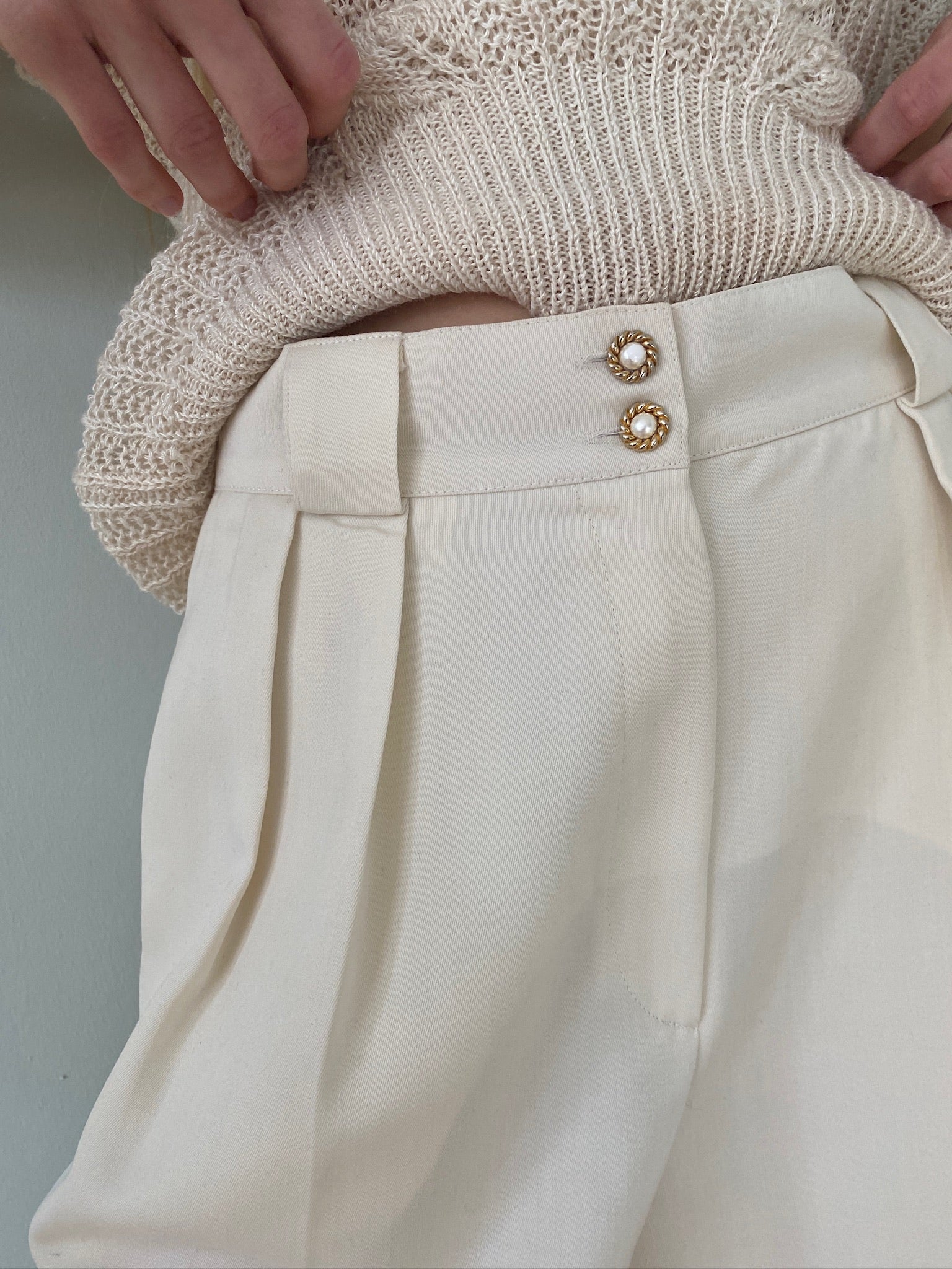 Vintage Mondi pleat front shorts