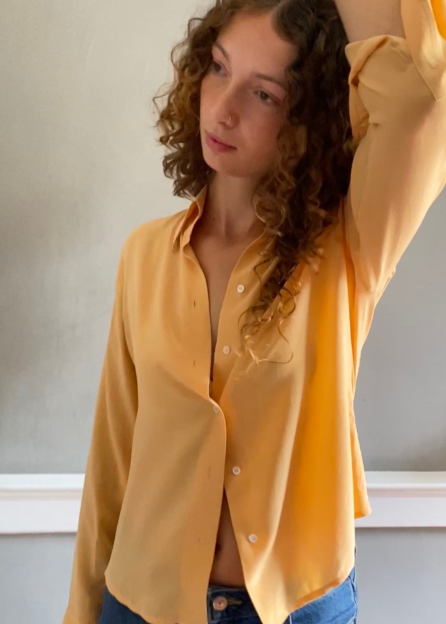 Vintage embroidered blouse LOVE 22