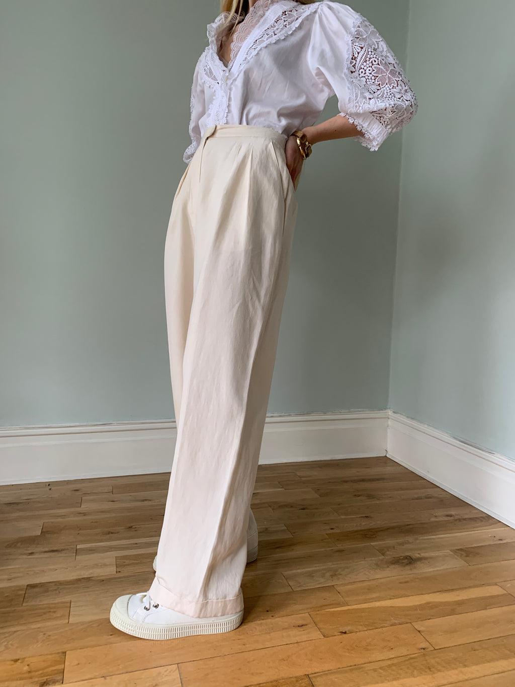 Jones New York silk linen mix trousers - coming back IN STOCK