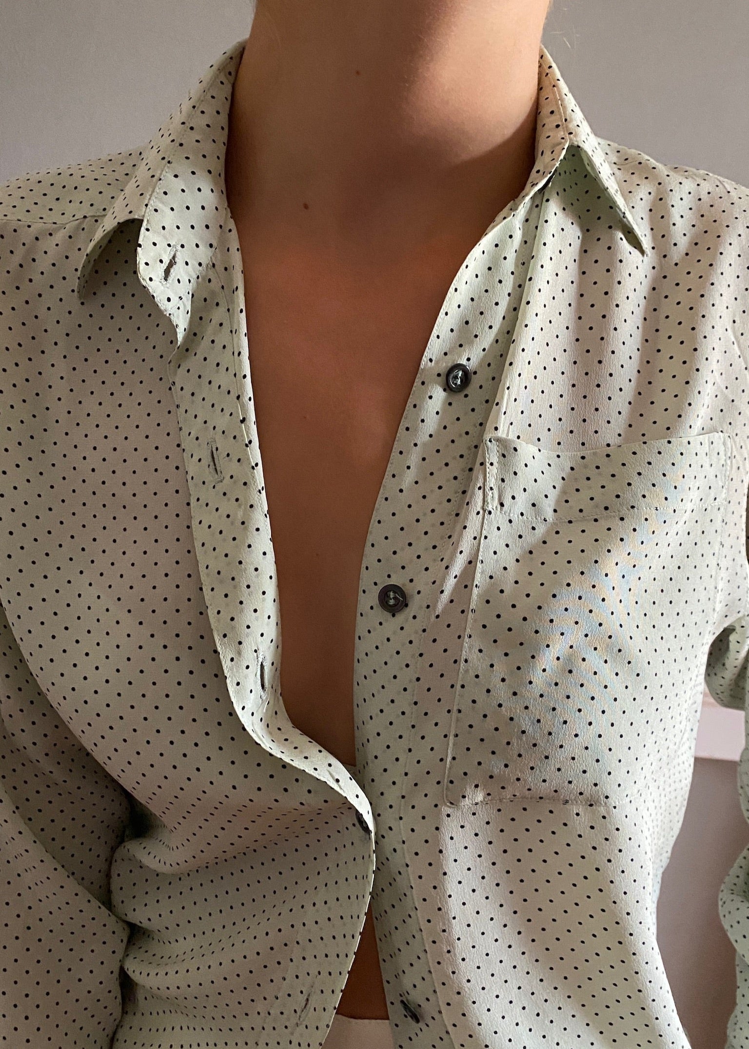Vintage polka dot  blouse LOVE 34