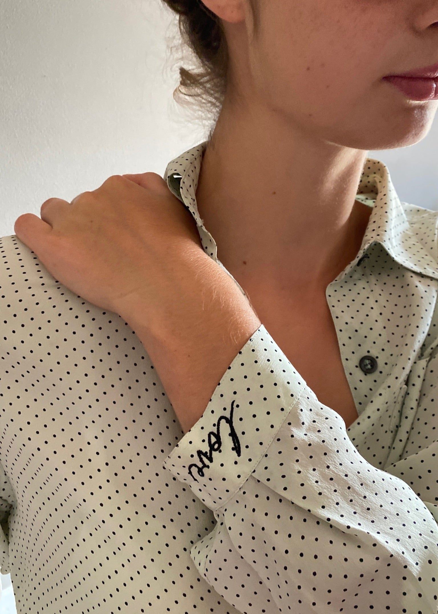 Vintage polka dot  blouse LOVE 34