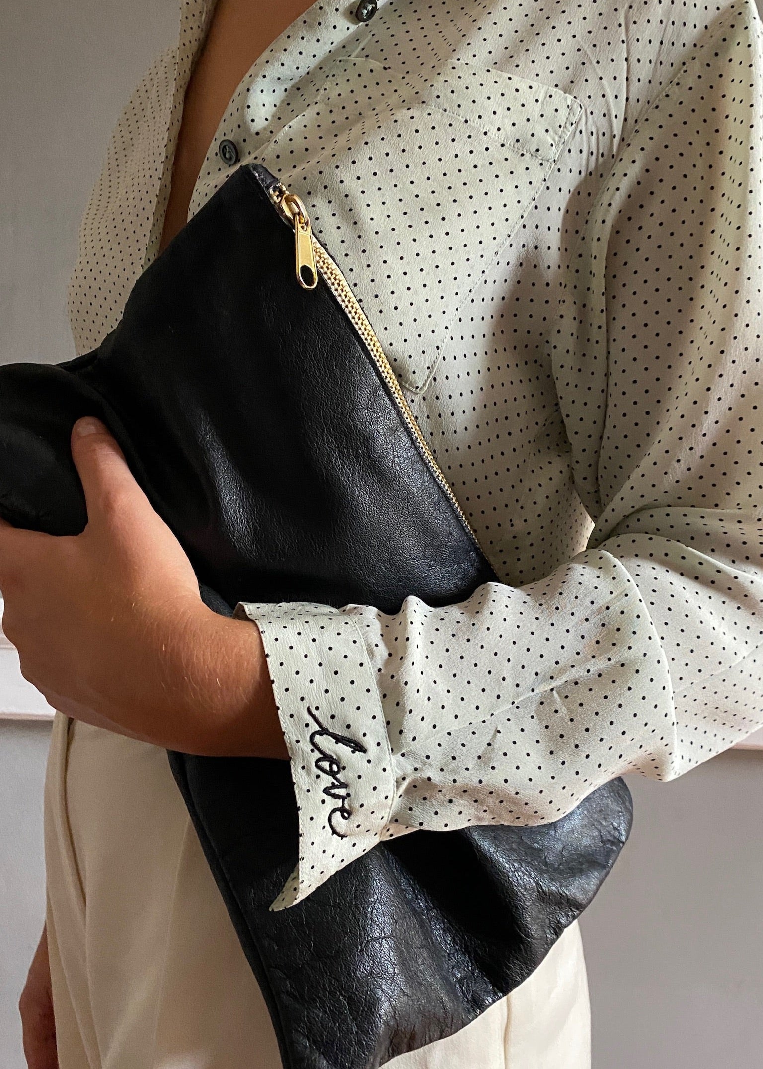 Vintage polka dot  blouse LOVE 34