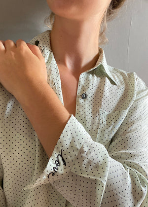 Vintage polka dot  blouse LOVE 34