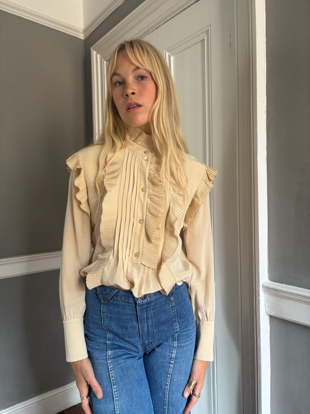 Wow Chloe bohemian silk ruffle blouse