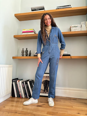 Vintage denim boiler-suit by Bullit UK6-8